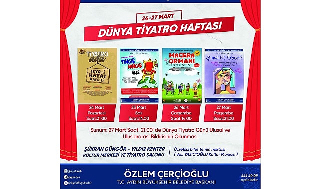 Başkan Çerçioğlu, Aydınlıları Dünya Tiyatro Haftası Etkinlikleri ile Buluşturuyor