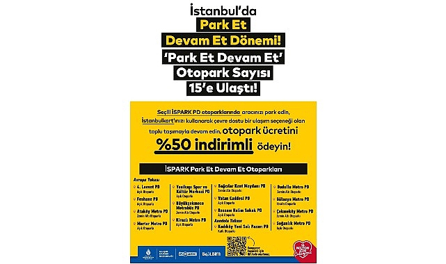İstanbul’da Park Et Devam Et Otopark Sayısı 15’e Ulaştı